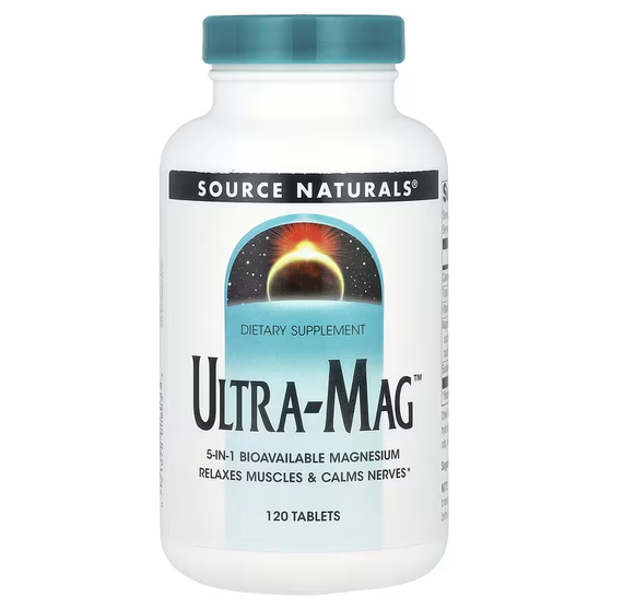 Магний (ультра), Ultra-Mag, Source Naturals, 120 таблеток