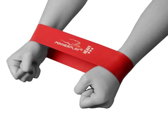 Резинка для фітнесу PowerPlay 4114 Mini Power Band 1.2 мм Heavy Червона (11 кг) (PP_4114_Red_Heavy) | Зображення 2