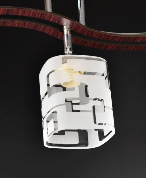 Люстра стельова на 3 лампочки 25303 Хром 29х12х65 см. | Зображення 2