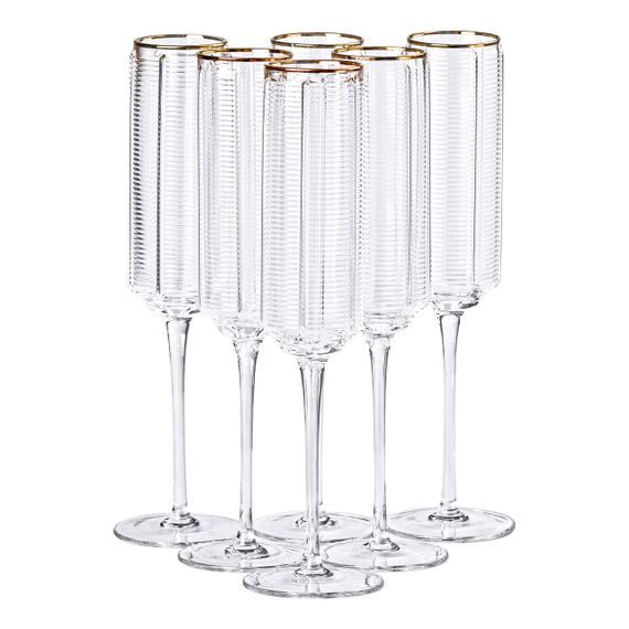 Бокалы для шампанского, 300 мл, набор из 6 штук HP-16-14