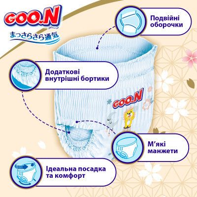 Подгузники GOO.N Premium Soft 18-30 кг Розмір 7 3XL 22 шт (F1010101-160) | Зображення 2