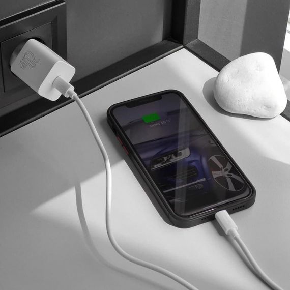 МЗП Baseus Super Silicone PD Charger 20W (1Type-C) white | Зображення 5