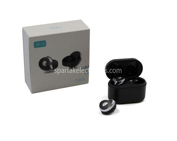 Навушники MDR HBQ SE6 TWS BT + кейс Чорні (100) в упак. 100 шт.