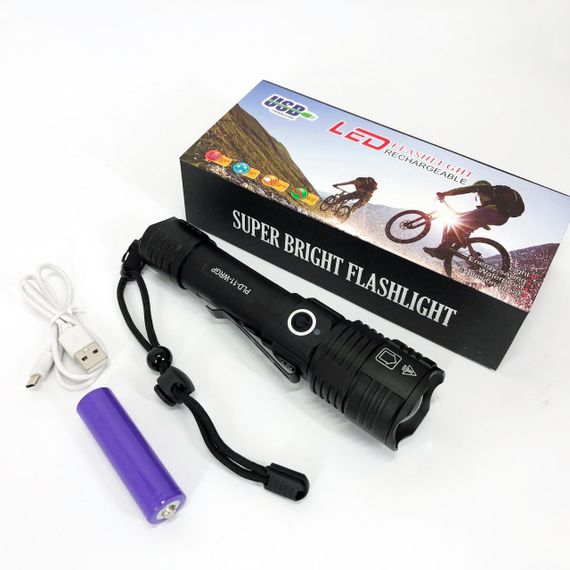 Ліхтар ручний акумуляторний PLD-11-4XPE(RGB), Кишеньковий ліхтар із usb зарядкою, Тактичний ліхтар police | Зображення 7