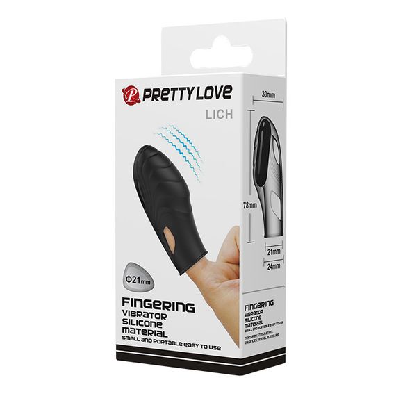 Насадка на палець - Pretty Love Lich Finger Vibrator Black Sex Aura | Зображення 9
