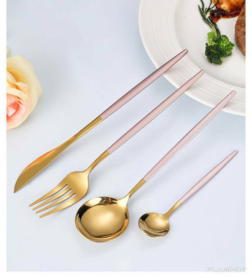 Набор столовых приборов Kitchen розовый | Зображення 9