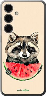 Чохол на Samsung Galaxy S24 FE Єнотик з кавуном "4605u-3772-2448"