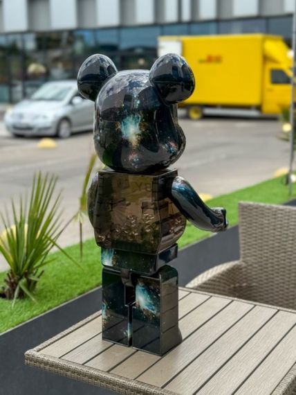 Статуетка Bearbrick My First Bearbrick B@BY дизайнерська фігурка для інтер'єру ведмідь Беарбрик 70 см чорний mb007 | Зображення 6