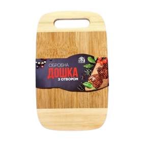 Дошка кухонна 25*15см бамбук з отвором 8862 S&T
