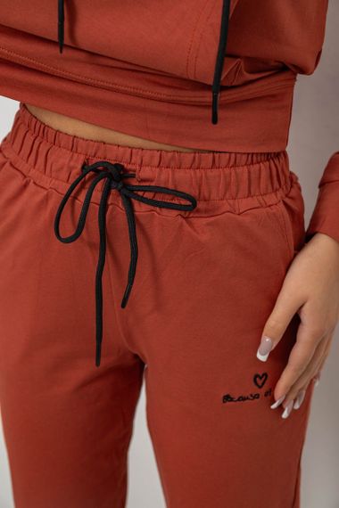 Спортивный костюм женский двухнитка, цвет терракотовый, 214R1419-002 | Зображення 5