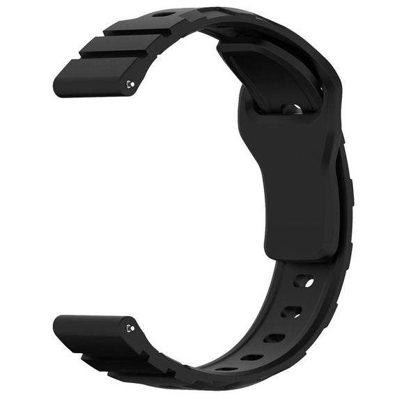 Силіконовий ремінець Defense для Smart Watch 20mm Black | Зображення 2