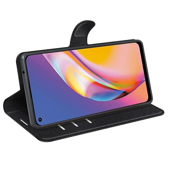 Чохол книжка з кишенями для карт на Oppo Reno 5 lite колір Чорний | Зображення 2