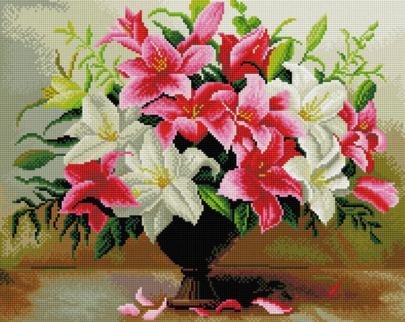 Алмазна мозаїка Лілії 40х50 см ColorArt  SP021
