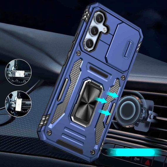 Ударостійкий чохол Camshield Army Ring для Samsung Galaxy A35 / A55 Синій / Navy | Зображення 1