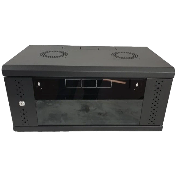 EServer 4U 600х350х284, скло, чорна Шафа - Серверні шафи