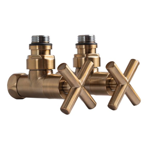 Кран кутовий для рушникосушки Raftec Premium 1/2"х1/2" бронза | Зображення 1