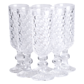 Набір келихів для шампанського 6 штук 160 мл скляні HP-19-103