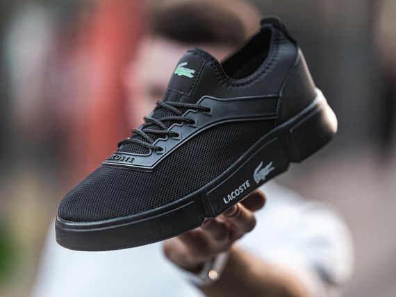 Чоловічі кросівки Lacoste Full Black | Зображення 3