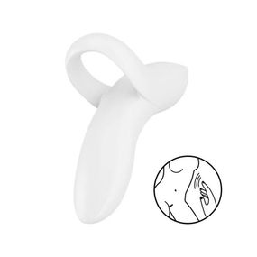 Вібратор на палець Satisfyer Bold Lover White, гнучкий Sex Aura