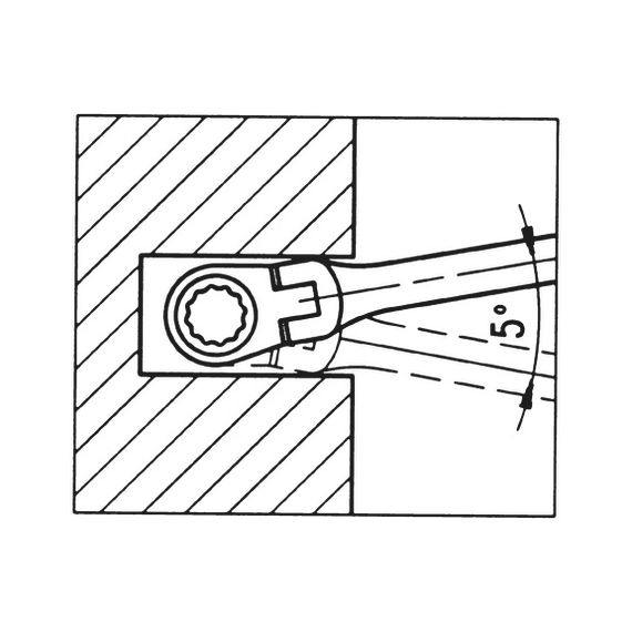 Набір ключів гайкових комбінованих з тріскачкою і шарніром, 6 шт., ZEBRA | Зображення 3