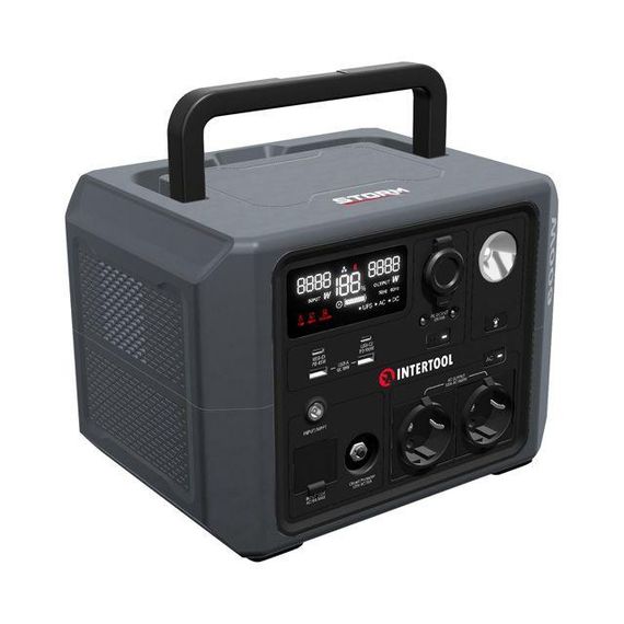 Станція зарядна портативна 0.6 кВт, 537.6 Втг, LiFeP04 INTERTOOL WT-7001