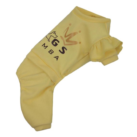 Костюм трьохнитка рюша жовтий D-165 | Зображення 3