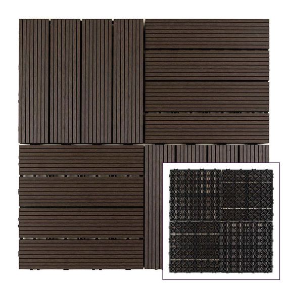 Композитна плитка WPC венге 30*30CM*2СM (D) SW-00001709 | Зображення 5