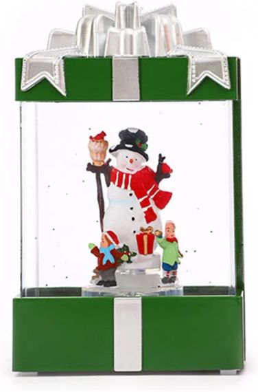 Декоративный светильник с эффектом снегопада, подсветкой и музыкой, Снеговик 803 | Зображення 1