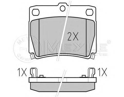 Комплект гальмівних колодок з 4 шт. дисків MEYLE 0252359315W на FORD ESCORT Mk VI (GAL)