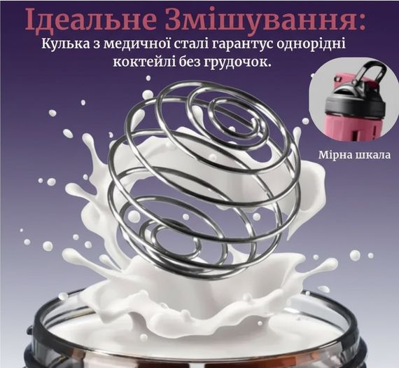 Качественный тритановый шейкер TKK 700 мл для фитнеса. Розовый | Зображення 7