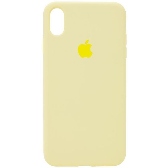 Чохол Silicone Case Full Protective (AA) для Apple iPhone X / XS (5.8") Жовтий / Mellow Yellow