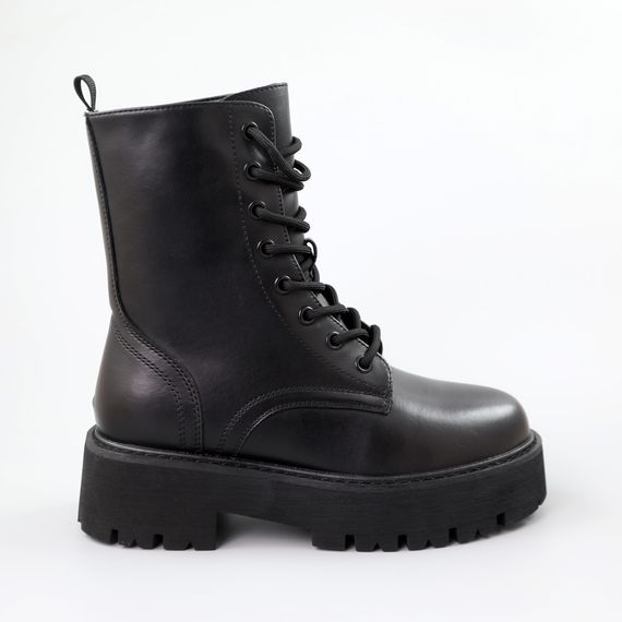 Черевики жіночі шкіряні байка 590231 Чорні 36 37 38 39 40