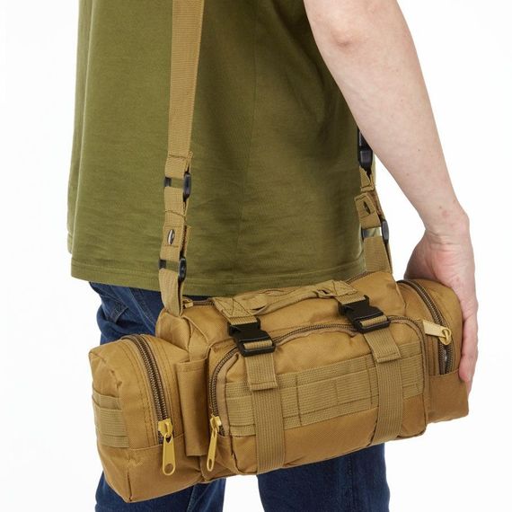 Сумка - підсумок тактична поясна Tactical військова, сумка нагрудна з ременем на плече 5 літрів кордура OK-89 | Зображення 2