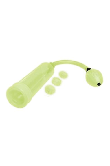 Помпа для члена Whipsmart Glow In The Dark 3 кільця в комплекті, що світиться в темряві, 23.5 см Sex Aura