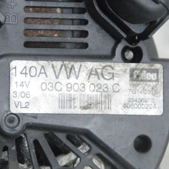 Генератор 140A 14V 1.4 TFSI Audi A1 A3 2007-2015 Генератор Ауді а1 а3 03C903023C | Зображення 4