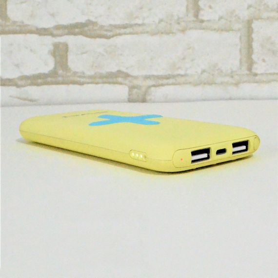 Power Bank AWEI P98K (Бездротова зарядка) 8000 mAh. Колір: жовтий | Зображення 1