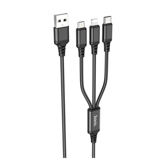 USB Hoco X76 3-in-1 IP+Type-C+Micro 2A