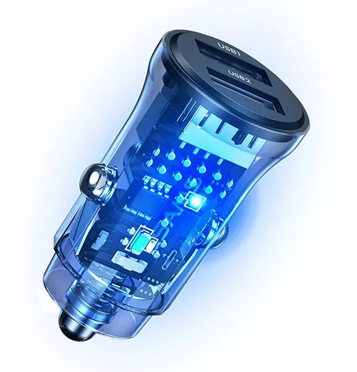 Автомобільний зарядний пристрій Usams US-CC162 C31 2xUSB Black | Зображення 2
