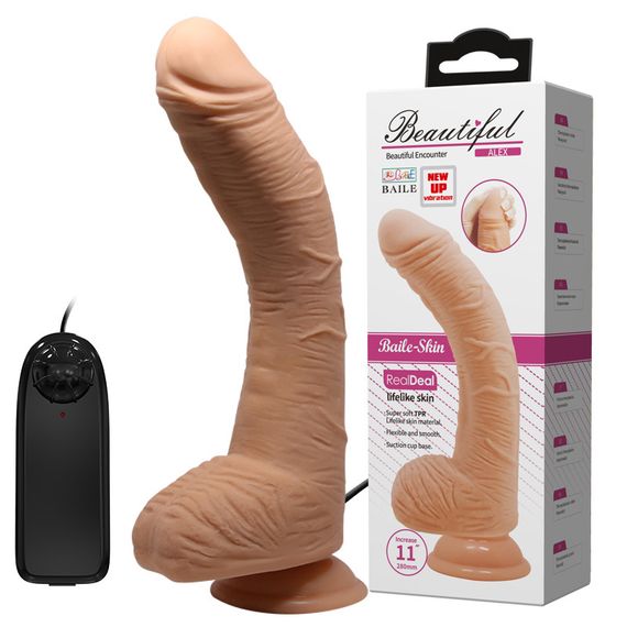 Вібратор - Beautiful Encounter Alex Vibrating Dildo Flesh Sex Aura