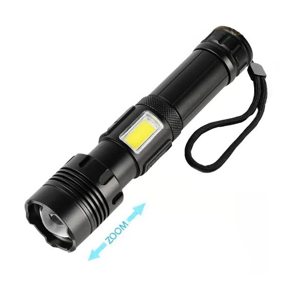 Фонарь яркий A95 P50 + COB, светильник, zoom, АКБ 18650, ЗУ Type-C