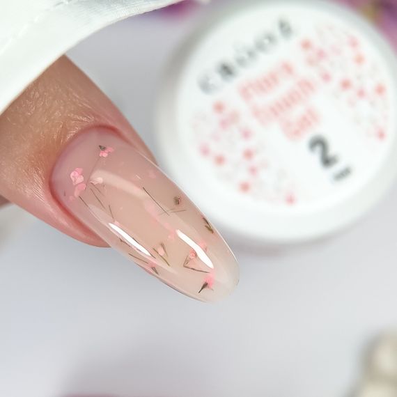 Гель для нарощення нігтів Crooz Flora Touch Gel 02 (з сухоцвітами) 15мл | Зображення 1