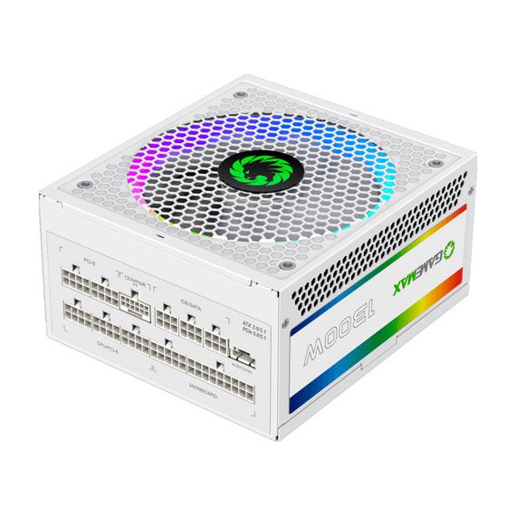 Блок живлення Gamemax 1300W RGB-1300 WH (RGB-1300 WH (ATX3.0/3.1 PCIe5.) | Зображення 4