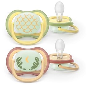 Пустышка Philips AVENT Ultra Air Нічна 0-6 місяців 2 шт (SCF376/27)
