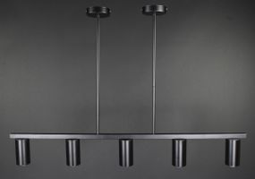 Люстра стельова на 5 лампочок 27724 Чорний 35-65х10х101 см.