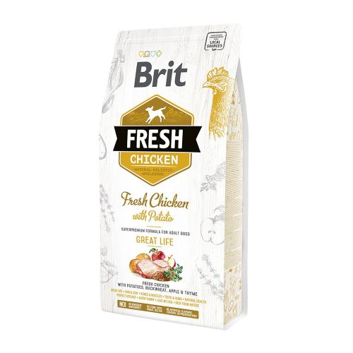 Сухой корм Brit Fresh для взрослых собак с курицей и картофелем 2.5 кг