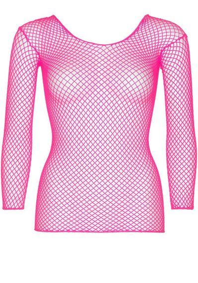 Сітчастий топ Leg Avenue Long Sleeves T-Shirts Neon Pink, One Size sexstyle | Зображення 2