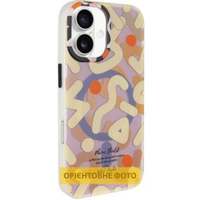 TPU чохол Pastel Chaos with Magnetic Fit для Apple iPhone 16 (6.1") Biege
