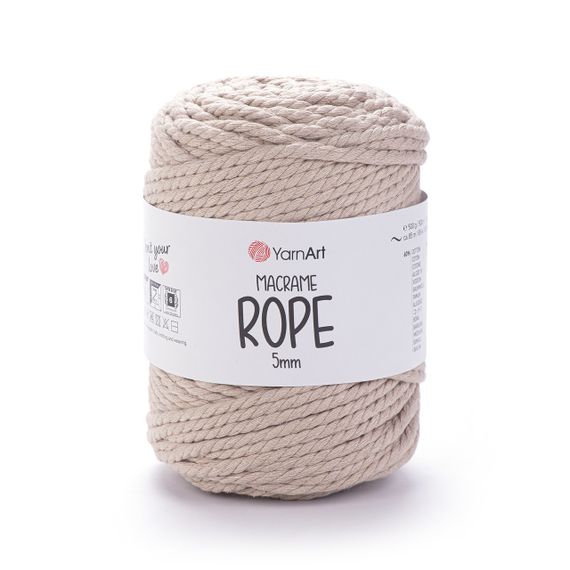 Пряжа YarnArt Macrame Rope 5 мм 753 бавовняний шнур для макраме, панно та кашпо