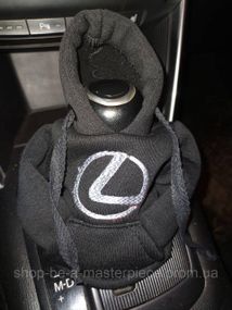 Чехол кофта Худи аксессуар на КПП Car Hoodie Лексус LEXUS черный  подарок автомобилисту 10070