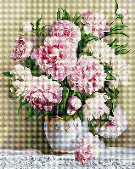 Алмазна мозаїка Півонії 40х50 см ColorArt  SP046